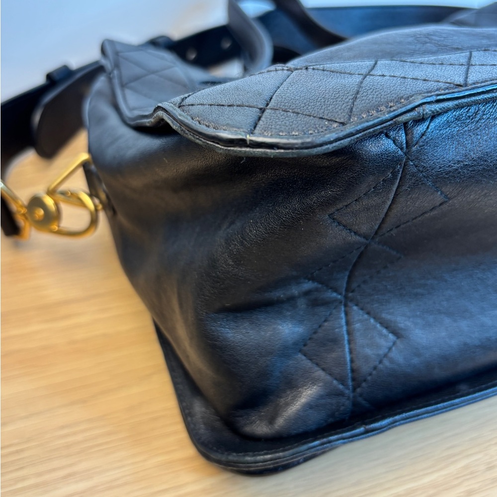 Marc by Marc Jacob’s Quilted Lamb & Cow Leather Dual Handle Satchel - Picture 13 of 15